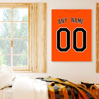 Baltimore Jersey Custom Canvas Print Wall Art for Boy Girl Men Women Baseball Personalized Canvas Art